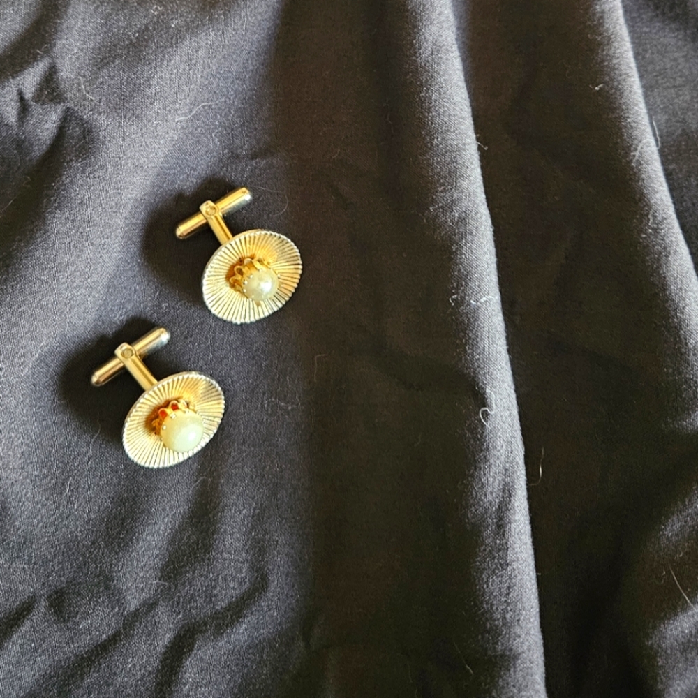 Vintage pearl cufflinks